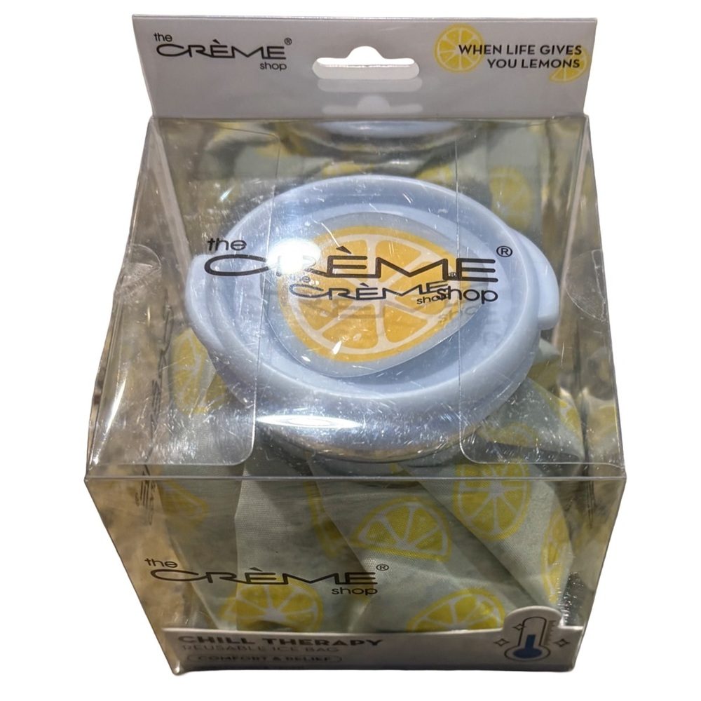 LA CRÈME NWT chill therapy reusable ice bag -comfort & relief -lemons